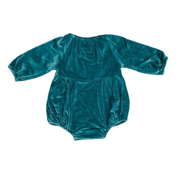 NWT Vignette 3-6M Teal Daisy Bubble in Velvet - Picture 4 of 5